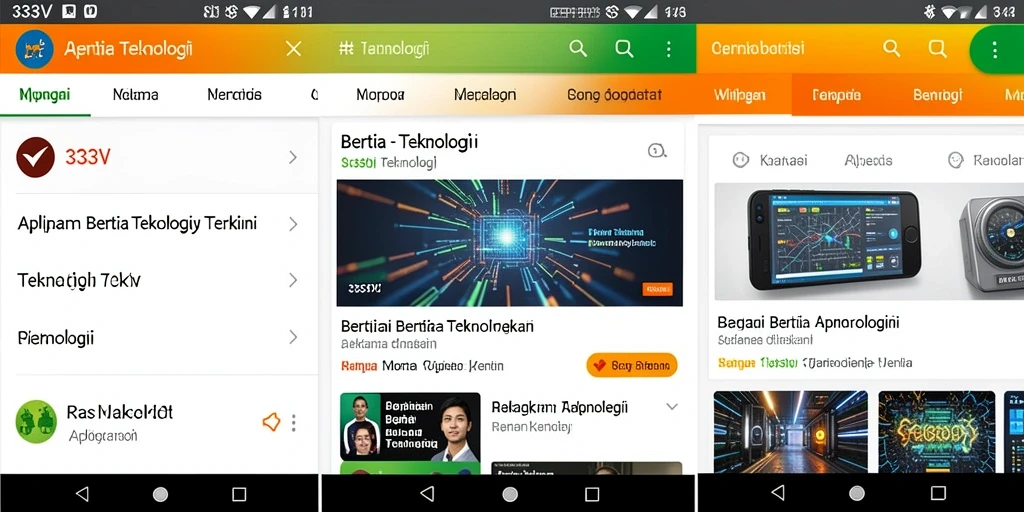 Tampilan antarmuka aplikasi 333V yang modern dan informatif.