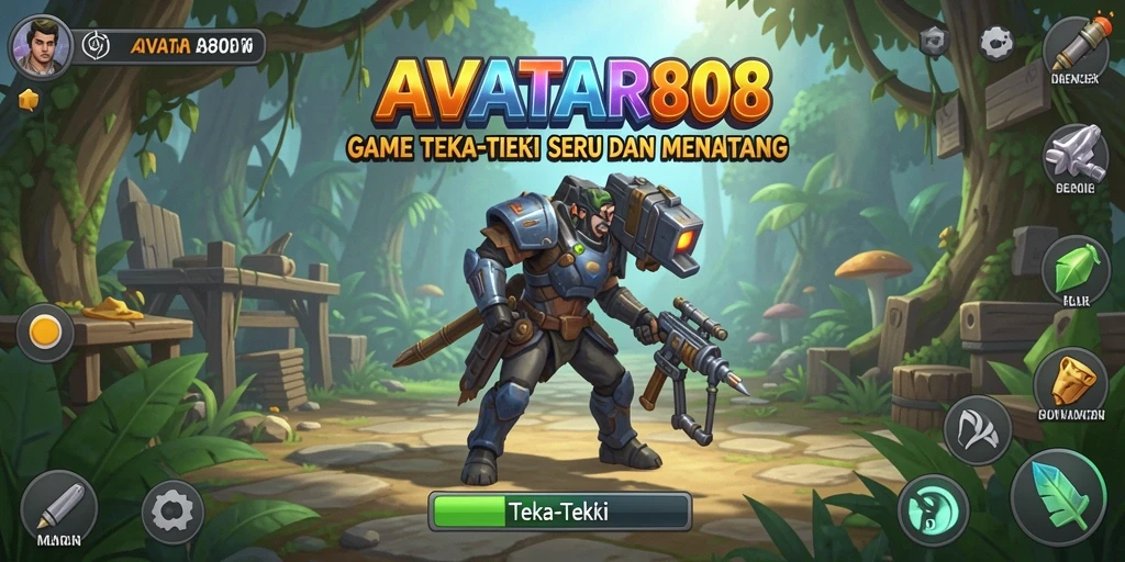 Screenshot antarmuka permainan Teka-Teki AVATAR808 yang menarik.