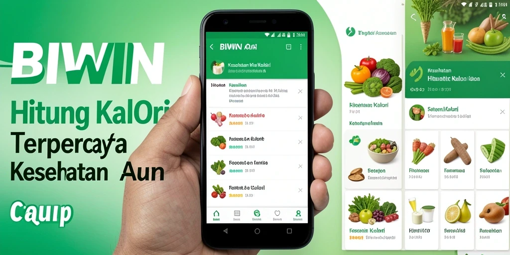 Tampilan antarmuka BIWIN yang user-friendly untuk menghitung kalori.