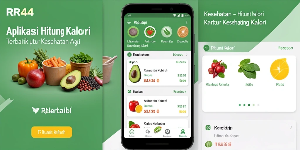 Antarmuka utama RR44 dengan fitur Hitung Kalori yang praktis.