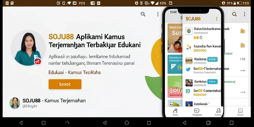 Antarmuka SOJU88 yang intuitif untuk penerjemahan bahasa.