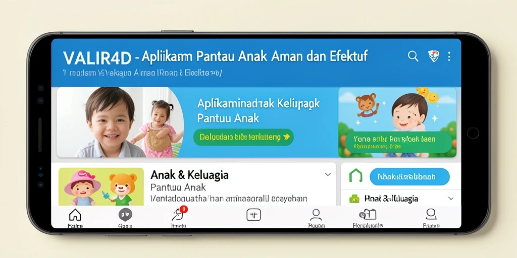 Antarmuka aplikasi VALIR4D yang intuitif untuk Pantau Anak.